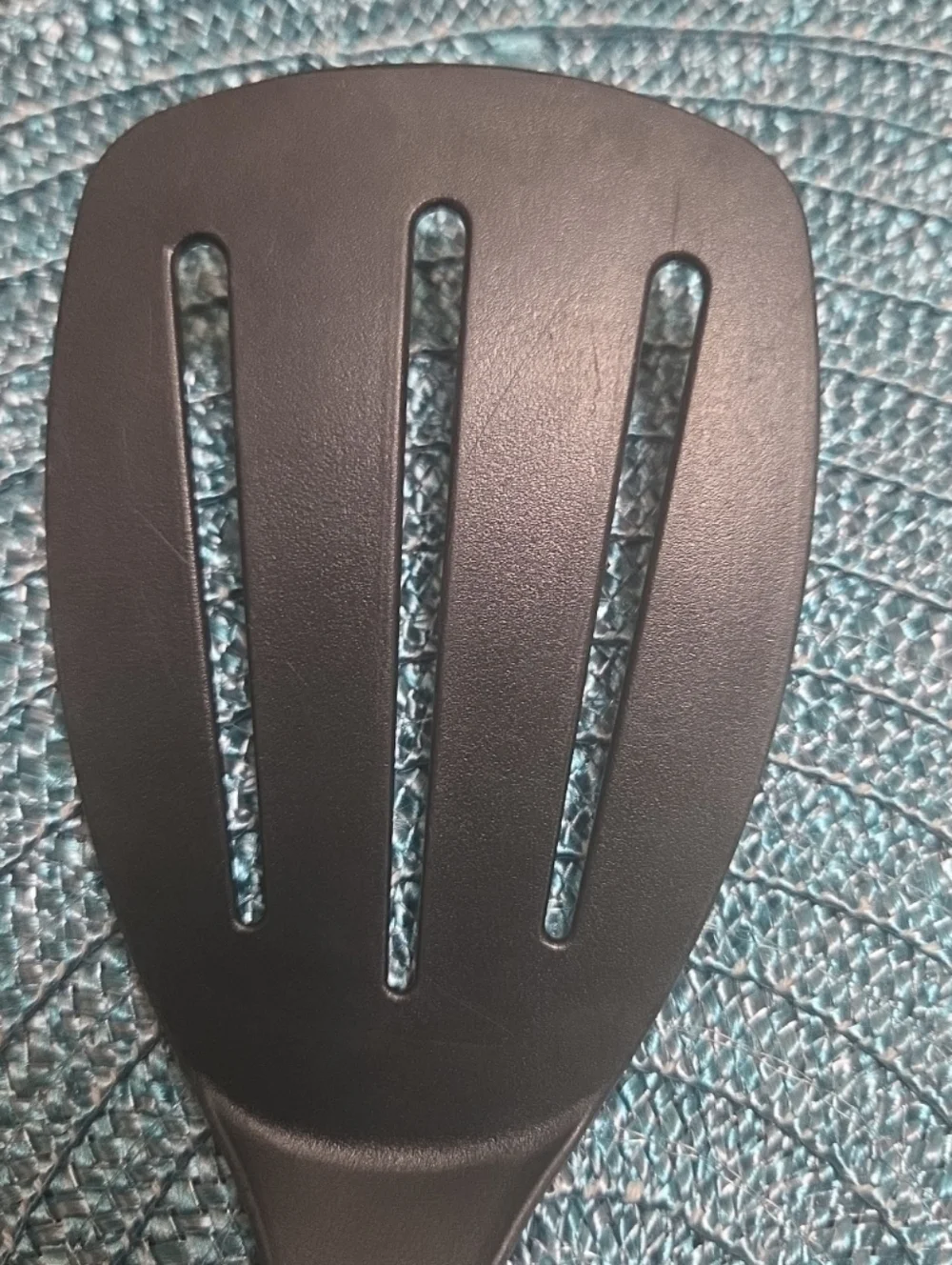 Vintage Black Nylon Slotted Spatula And Spoon Set USA Made Kitchen Utensils